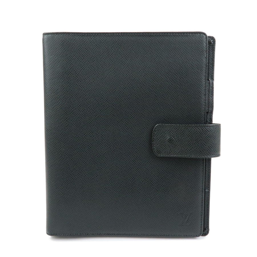Louis Vuitton Ring Agenda Cover Taiga Leather Gray Bag