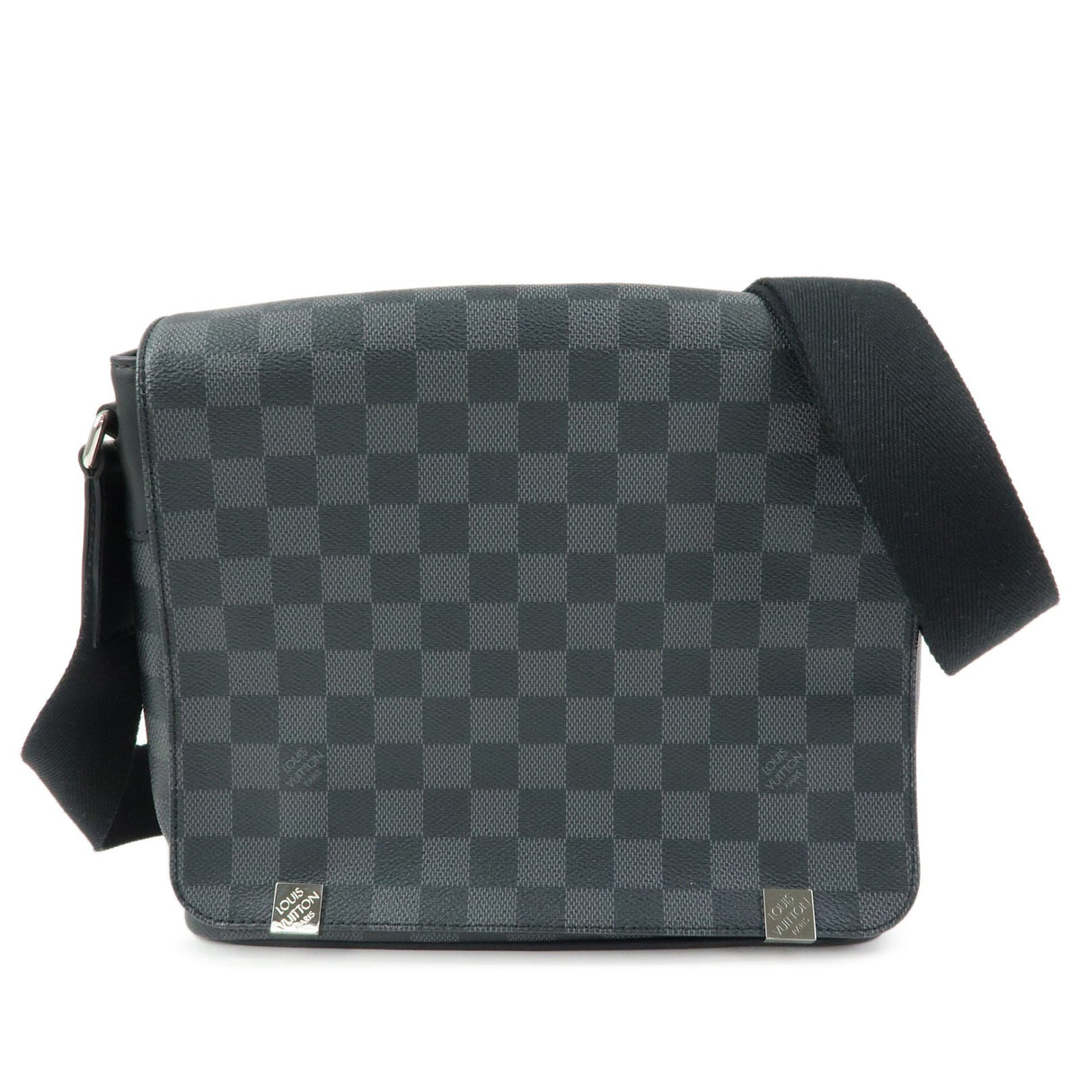 Louis Vuitton District Nm Messenger Damier Graphite Gray Canvas