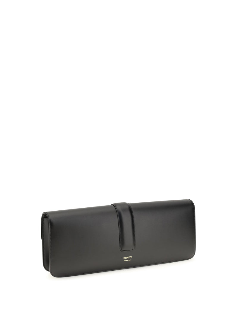 Khaite Blake Clutch — Black Calf Leather Bos Taurus