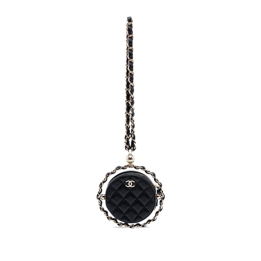 CC Quilted Lambskin Round Chain Around Clutch With Chain - Image 1