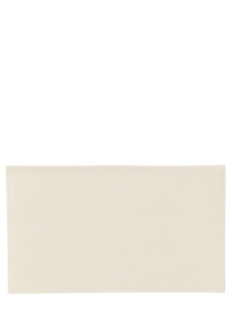 Saint Laurent Uptown Clutch — Beige Calf Skin