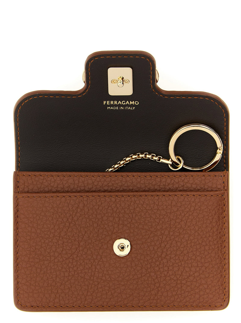 Ferragamo Gancini Card Case — Tan Cases