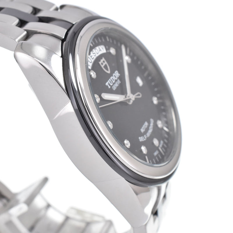 Tudor Glamour Day Date Automatic Stainless Steel With Diamonds Watches