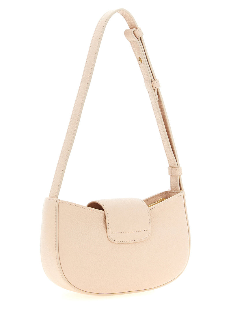 Ferragamo Gabry Shoulder Bag — Beige Hammered Leather