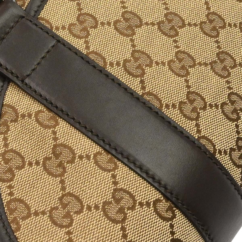 Gucci Buckle Messenger Gg Canvas Beige