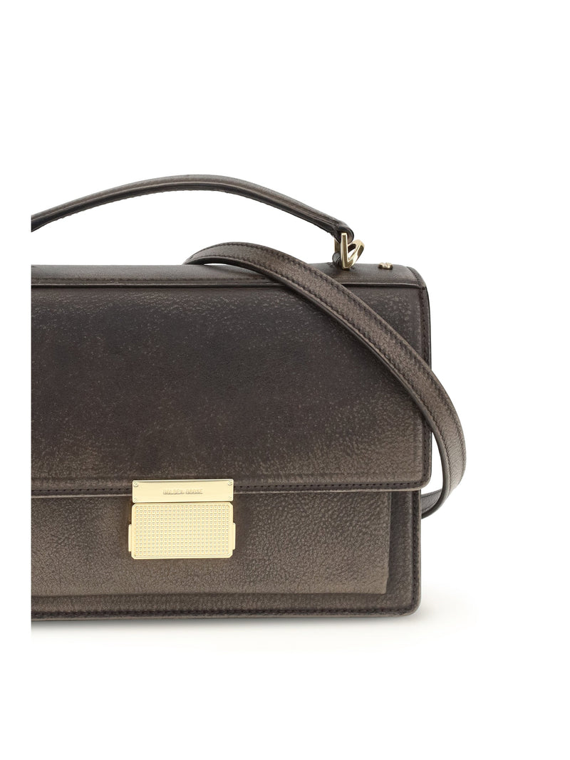 Golden Goose Venezia Top Handle Bag — Brown Calf Leather Bos Taurus