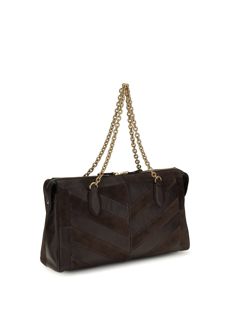 Valentino Garavani Shoulder Bag — Brown Calf Leather