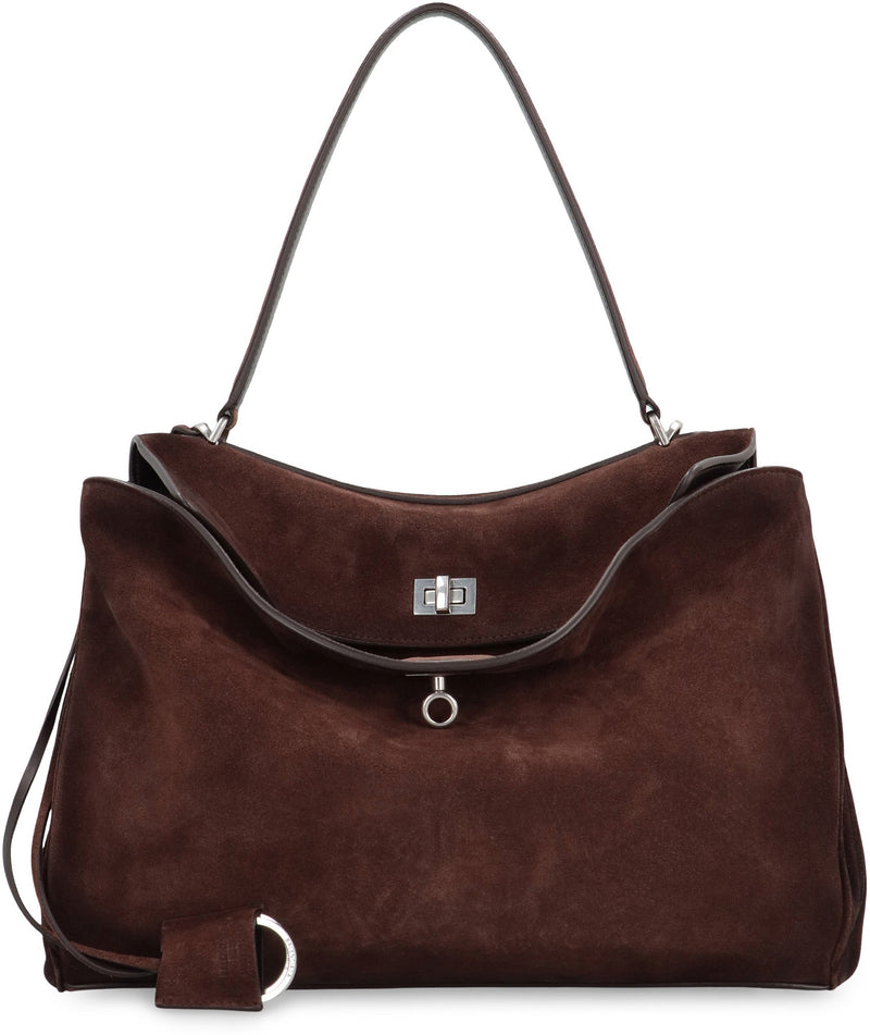 Balenciaga Rodeo Media Shoulder Bag — Brown Calf