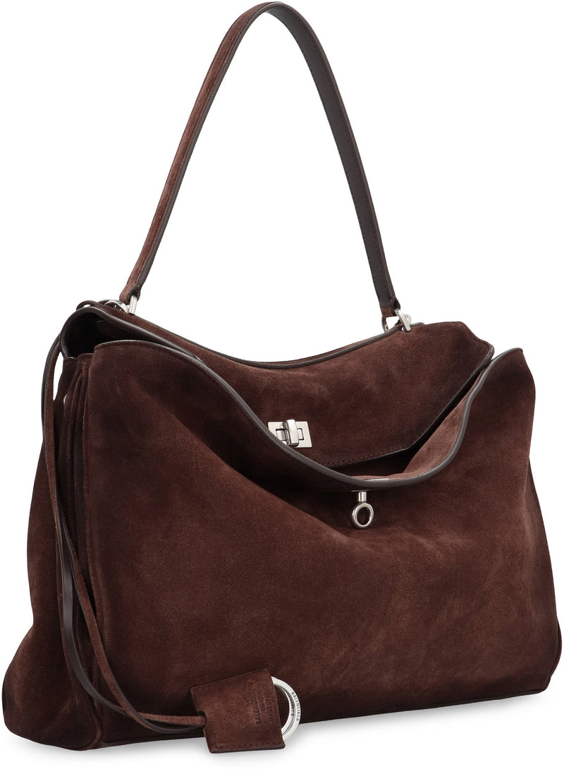 Balenciaga Rodeo Media Shoulder Bag — Brown Calf