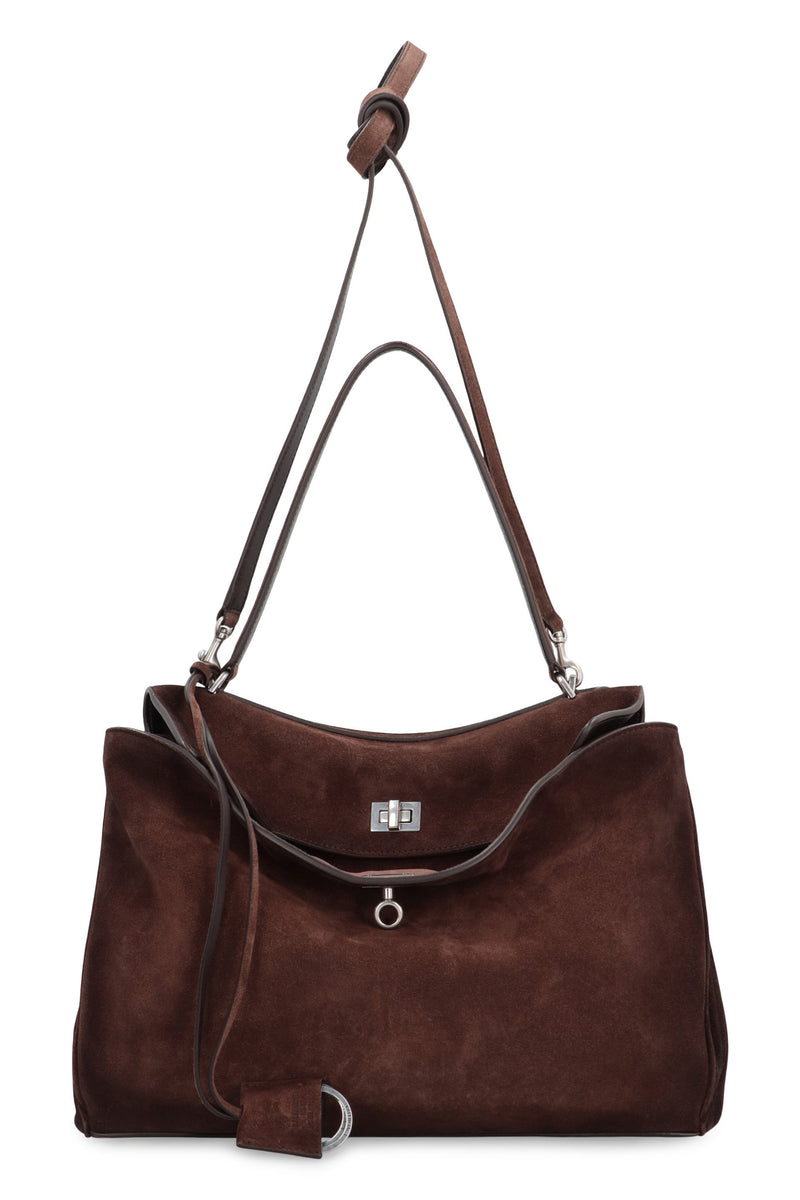 Balenciaga Rodeo Media Shoulder Bag — Brown Calf