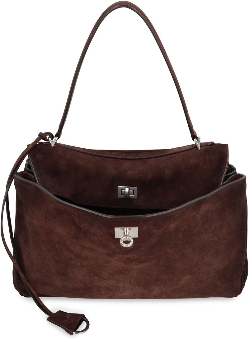 Balenciaga Rodeo Media Shoulder Bag — Brown Calf