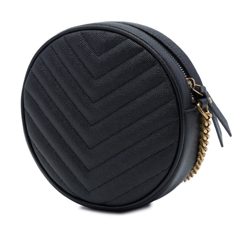 Chevron Grain De Poudre Round Vinyle Camera Bag - Image 2