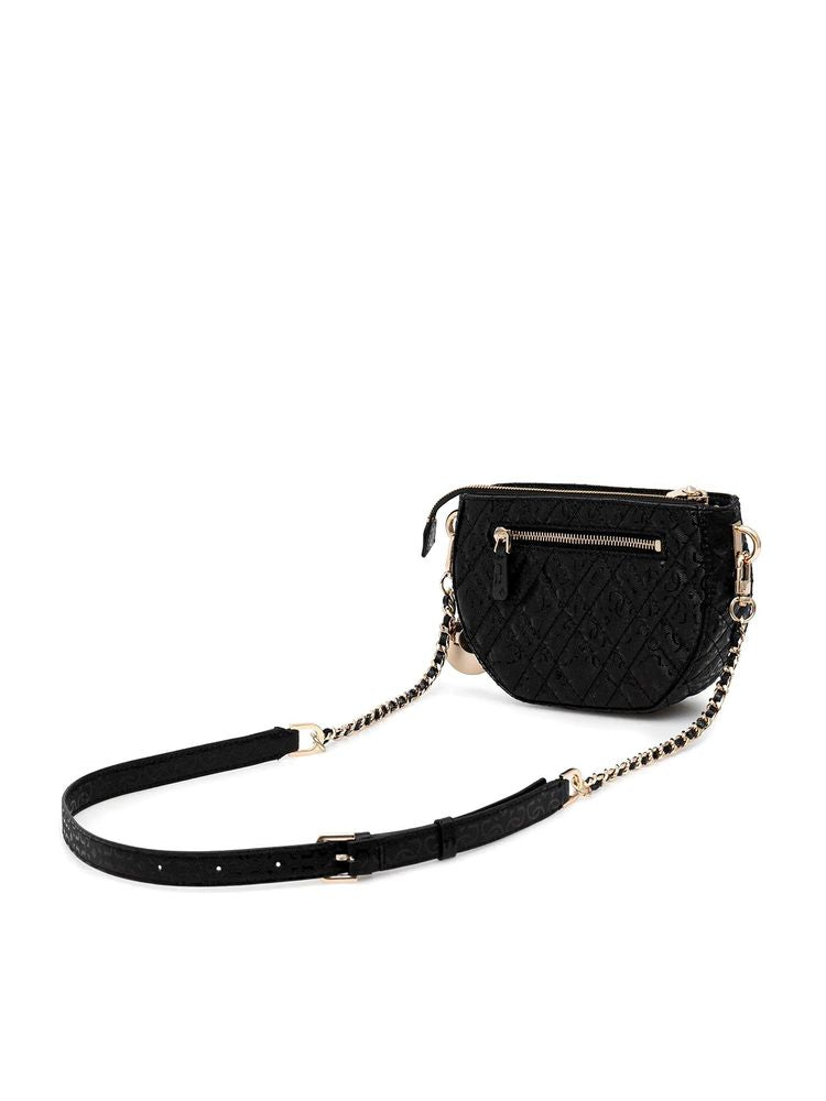 Guess Isemay Crossbody Bag — Black Polyurethane