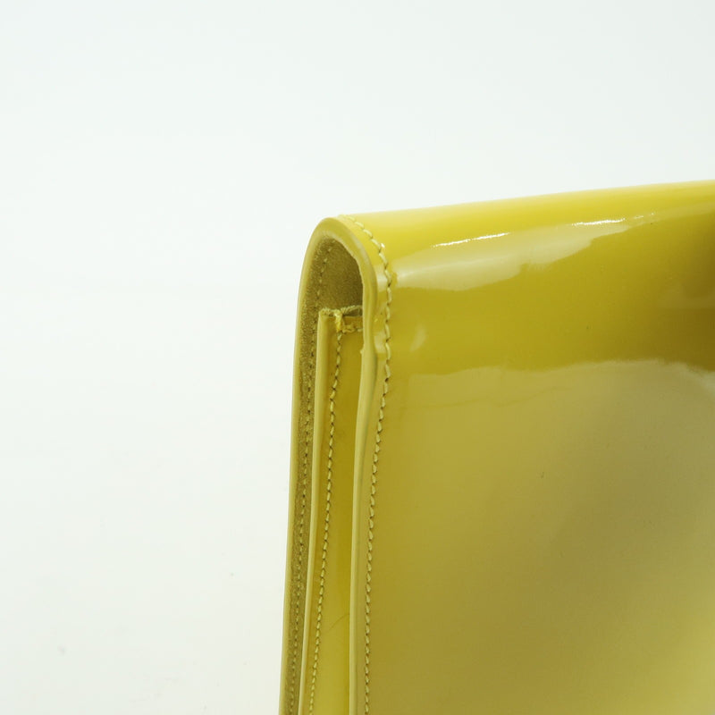 Saint Laurent Belle De Jour Clutch Patent Yellow Patent_leather