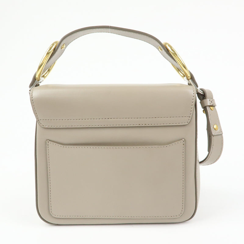 Chloe C Shoulder Bag Leather Gray