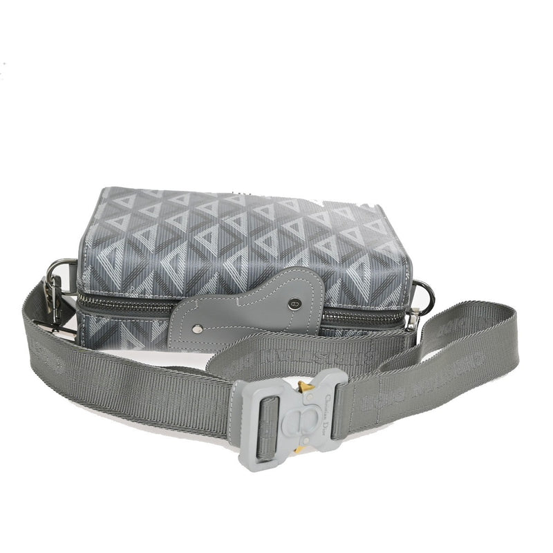 Christian Dior Lingot Messenger Cd Diamond Coated Canvas Gray