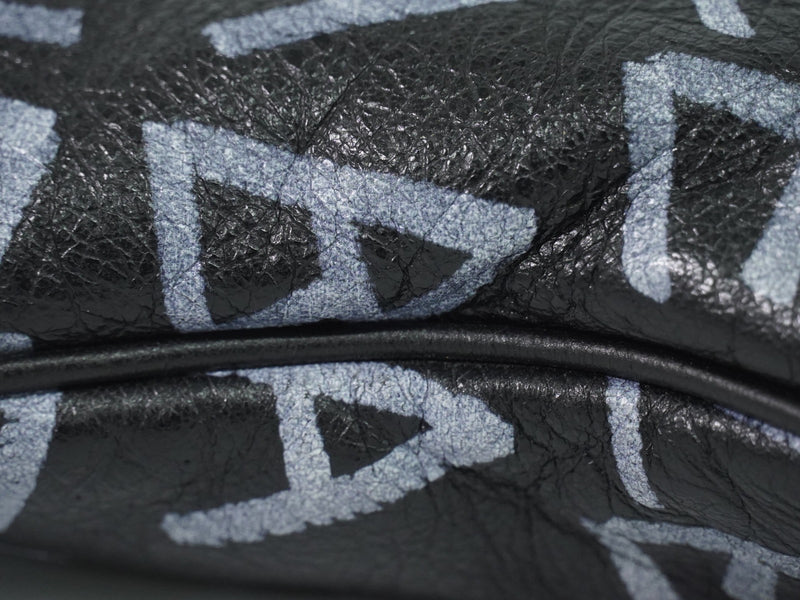 Balenciaga Graffiti Leather Black Bag