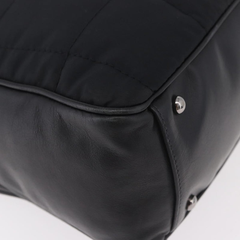Chanel Square Stitch Boston Quilted Nylon Black Bag