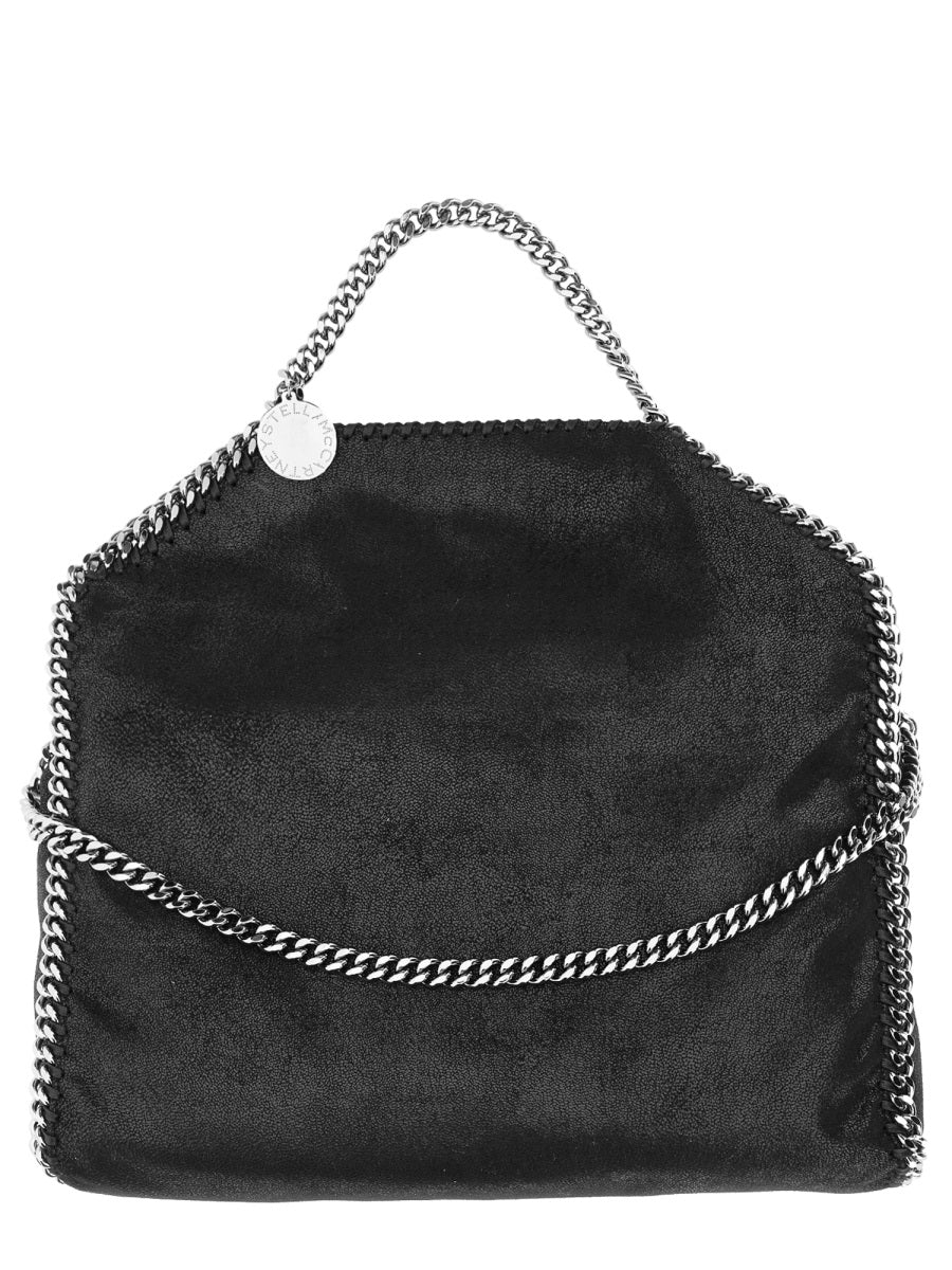 Stella Mccartney Falabella Fold Shoulder Bag — Black Suede