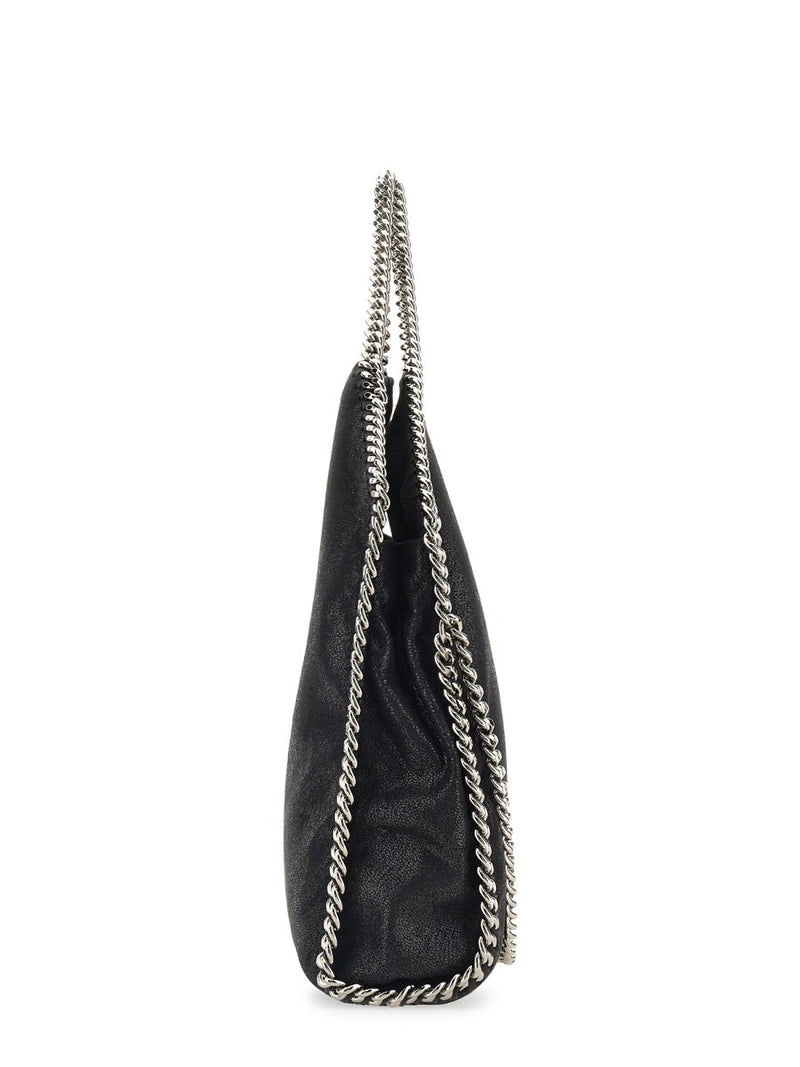 Stella Mccartney Falabella Fold Shoulder Bag — Black Suede