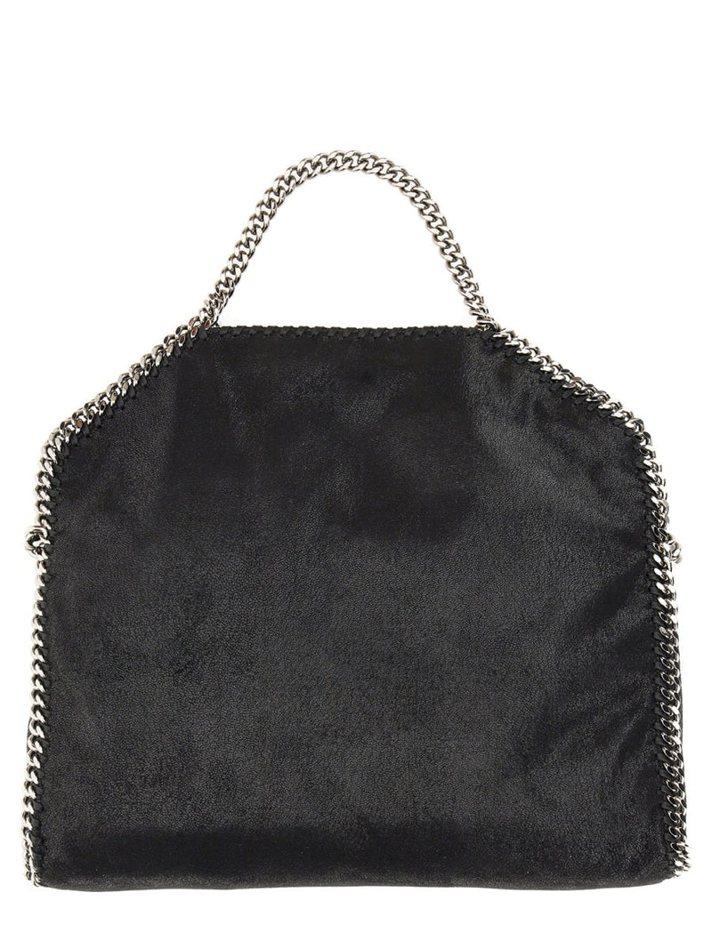 Stella Mccartney Falabella Fold Shoulder Bag — Black Suede