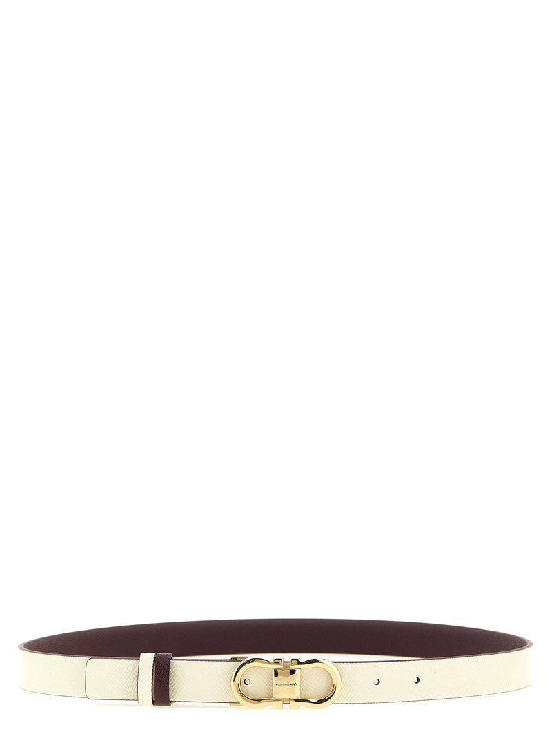 Ferragamo Doppio Gancini Belt — Plum