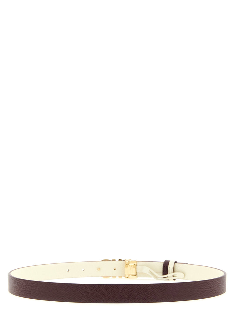 Ferragamo Doppio Gancini Belt — Plum