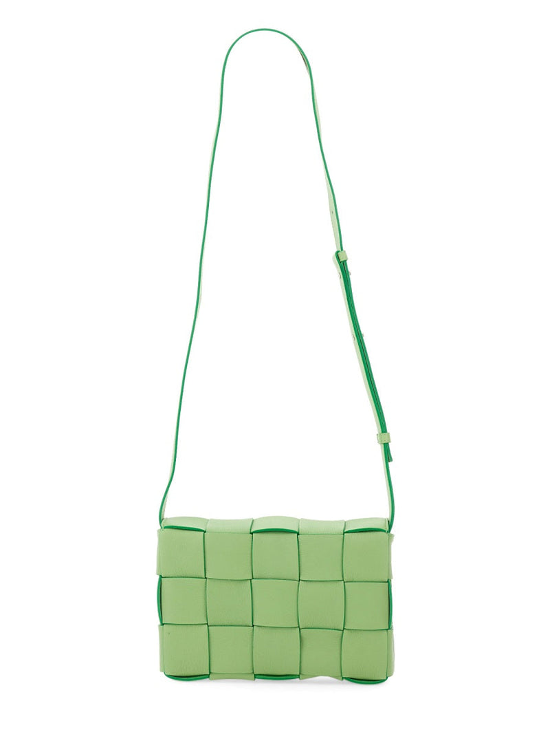 Bottega Veneta Case Shoulder Bag — Green Leather