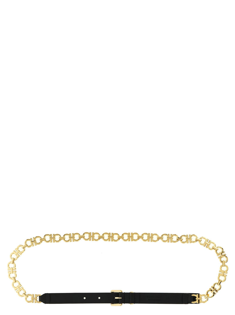 Ferragamo Gancini Belt — Black