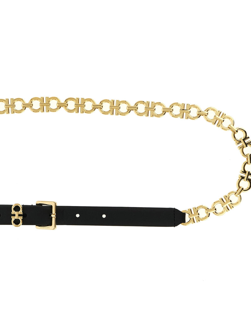 Ferragamo Gancini Belt — Black