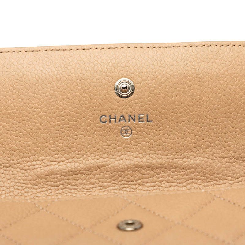 CC Quilted Caviar Gusset Flap Long Wallet - Image 6