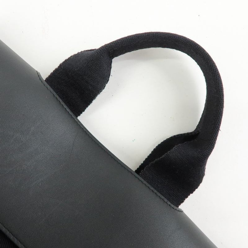 Hermes Valparaiso Toile And Leather Black Canvas Bag