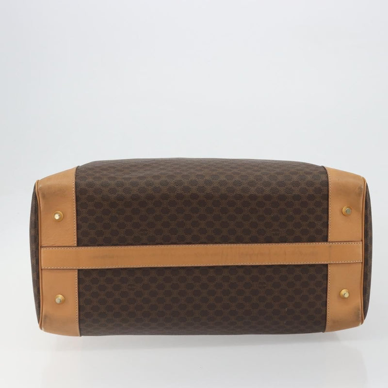 Celine Boston C Macadam Canvas Brown Bag