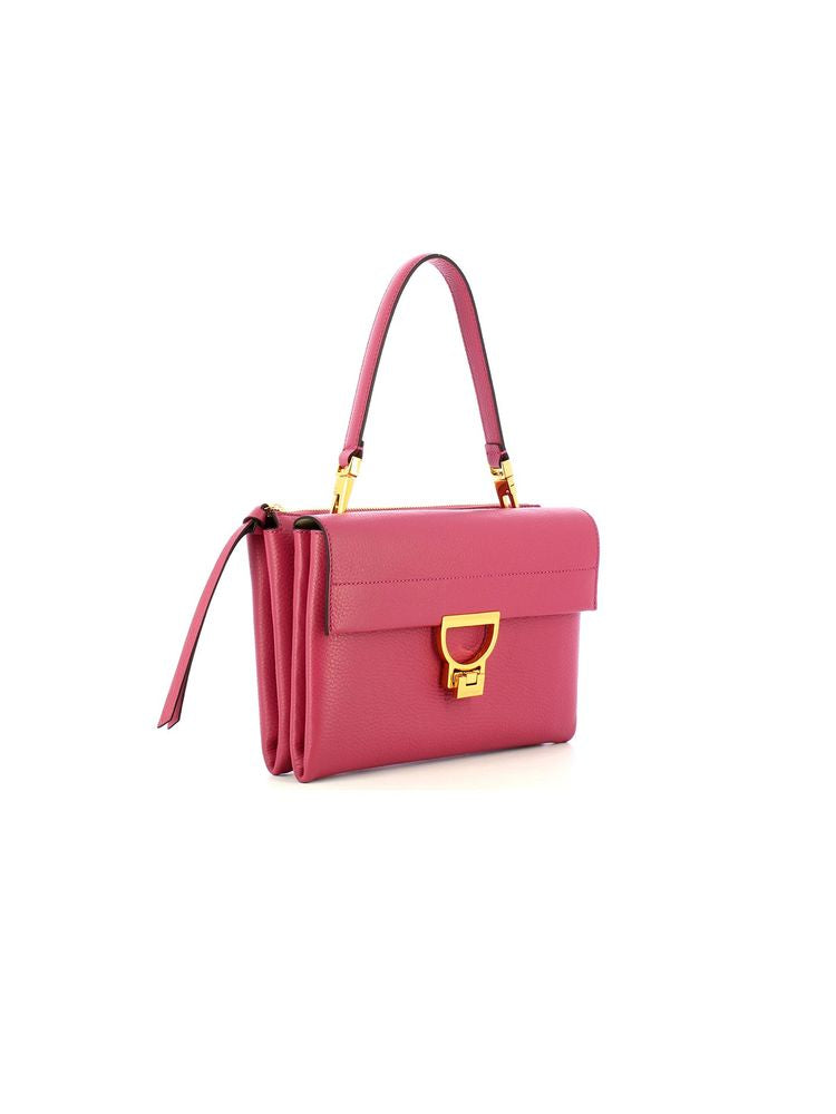 Coccinelle Arlettis Crossbody Bag — Pink Cow Leather