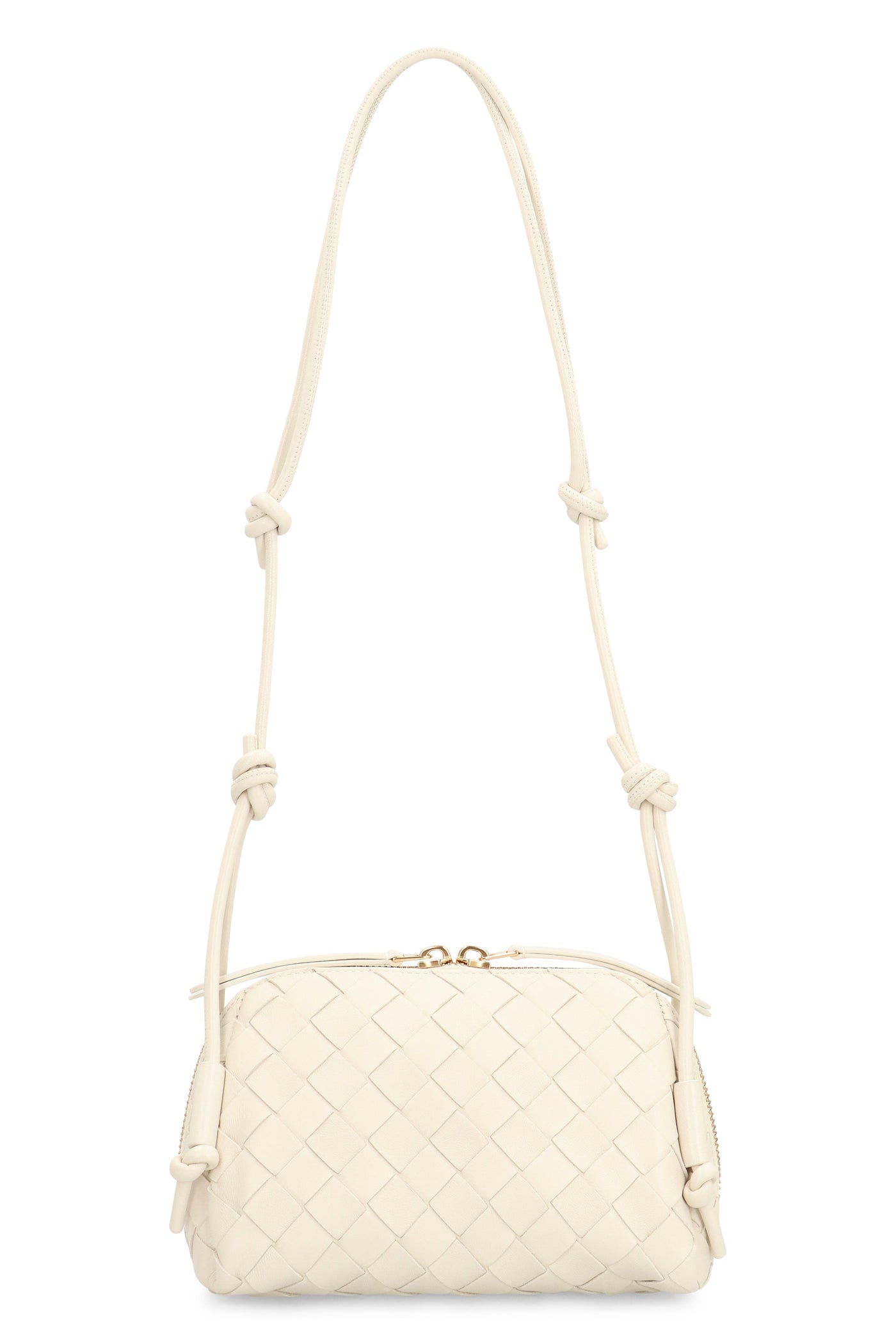 Bottega Veneta Shoulder Bag — Beige Calf Leather
