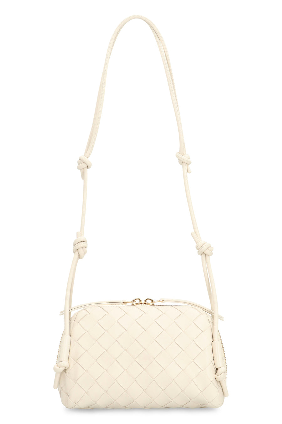 Bottega Veneta Shoulder Bag — Beige Calf Leather
