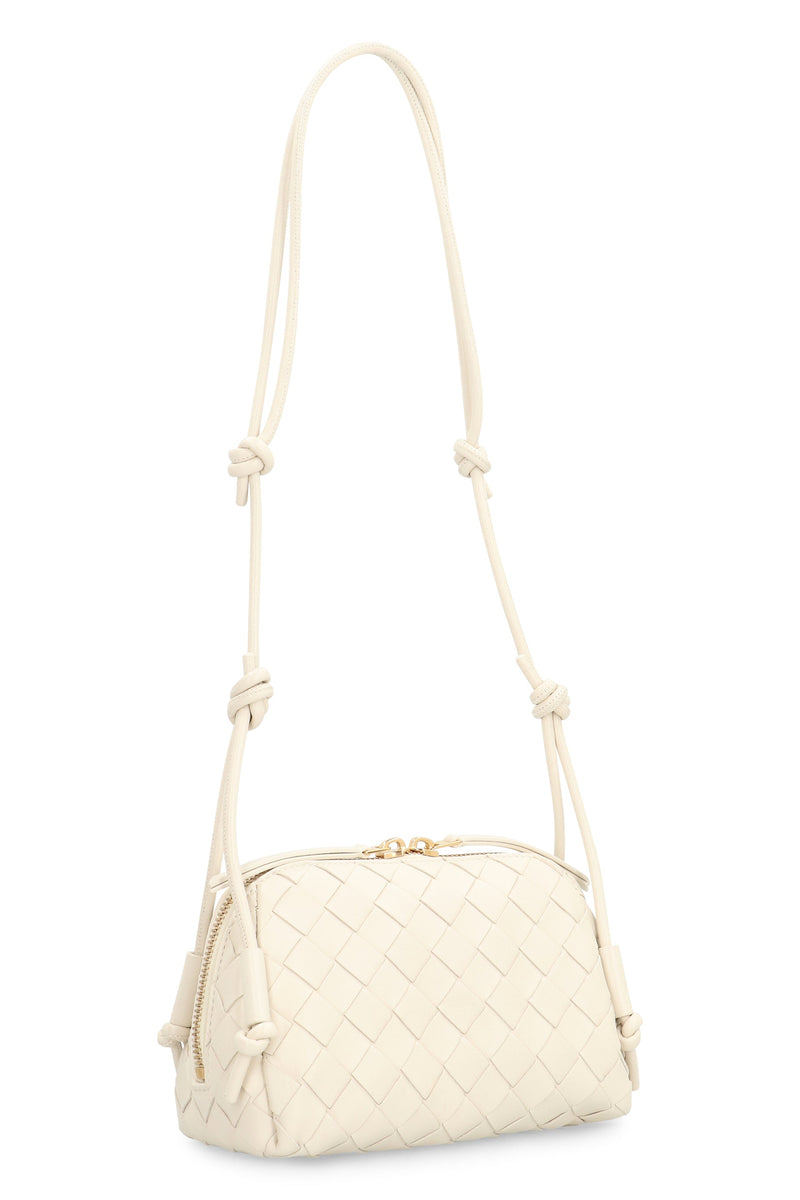 Bottega Veneta Shoulder Bag — Beige Calf Leather