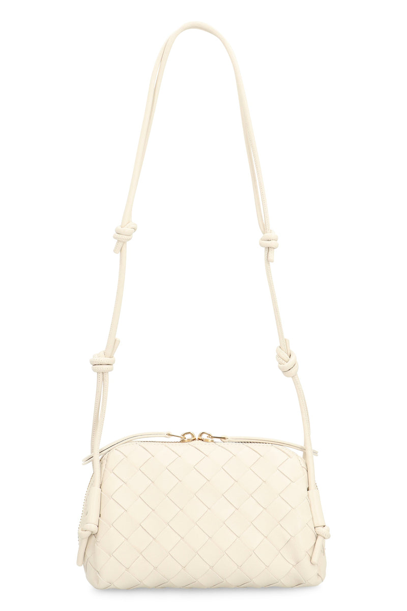 Bottega Veneta Shoulder Bag — Beige Calf Leather