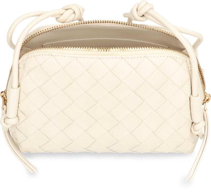Bottega Veneta Shoulder Bag — Beige Calf Leather