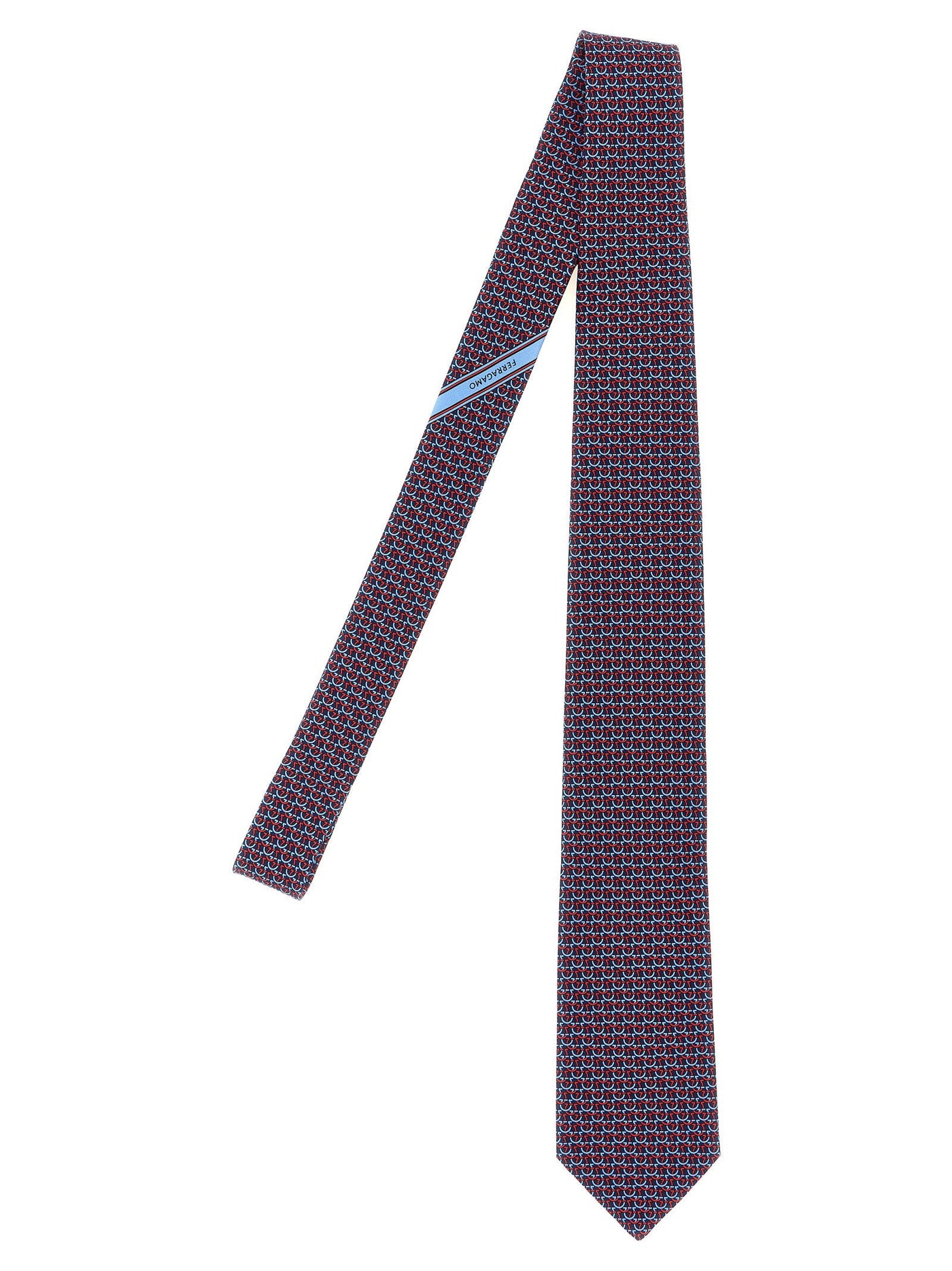 Ferragamo Necktie — Navy Pure Silk Neckties