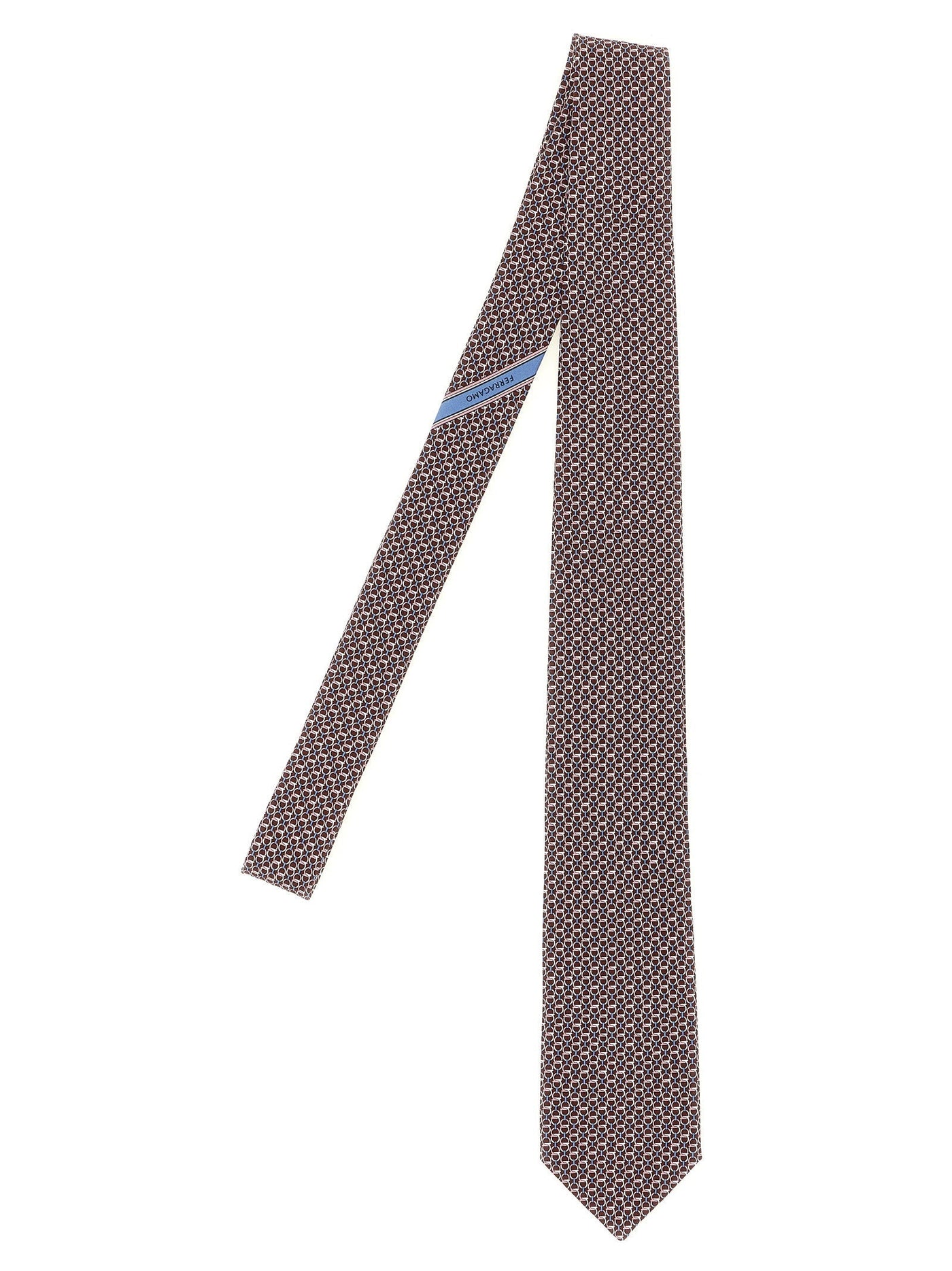 Ferragamo Chapeau Necktie — Wine Pure Silk Neckties