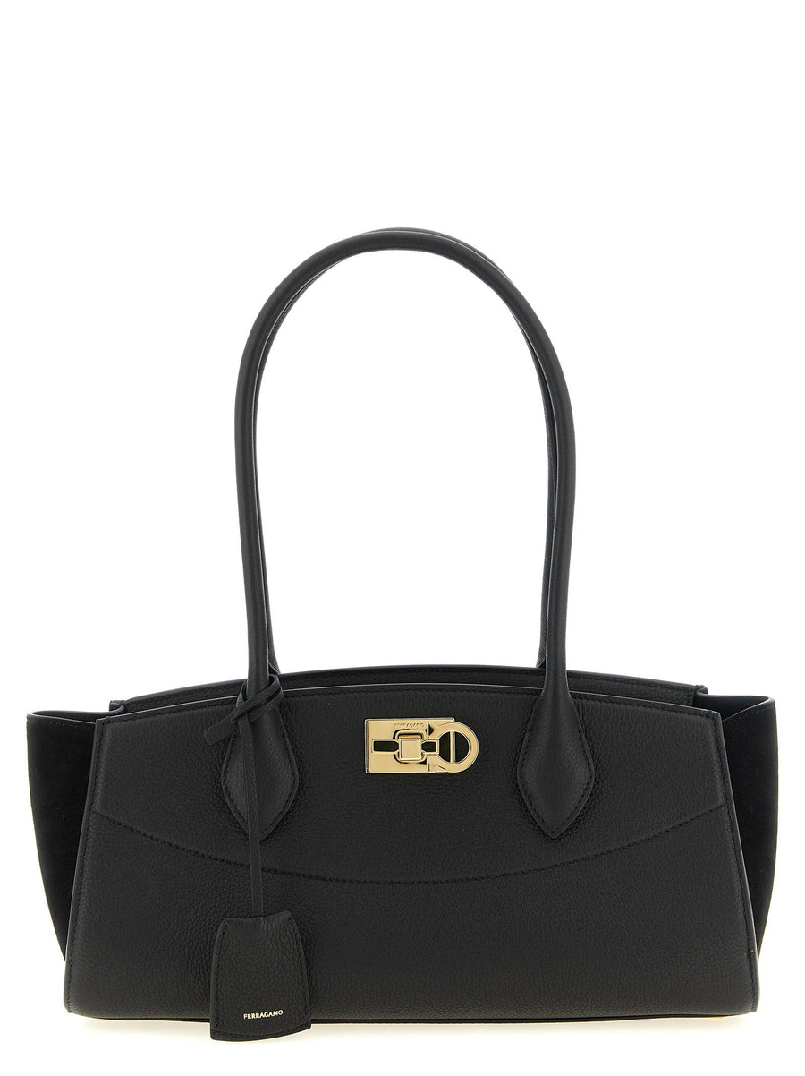 Ferragamo Studio Shoulder Bag — Black