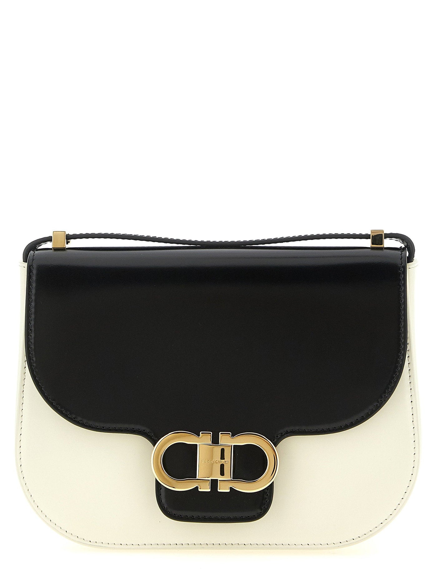 Ferragamo Crossbody Bag — Cream Smooth Calf Leather