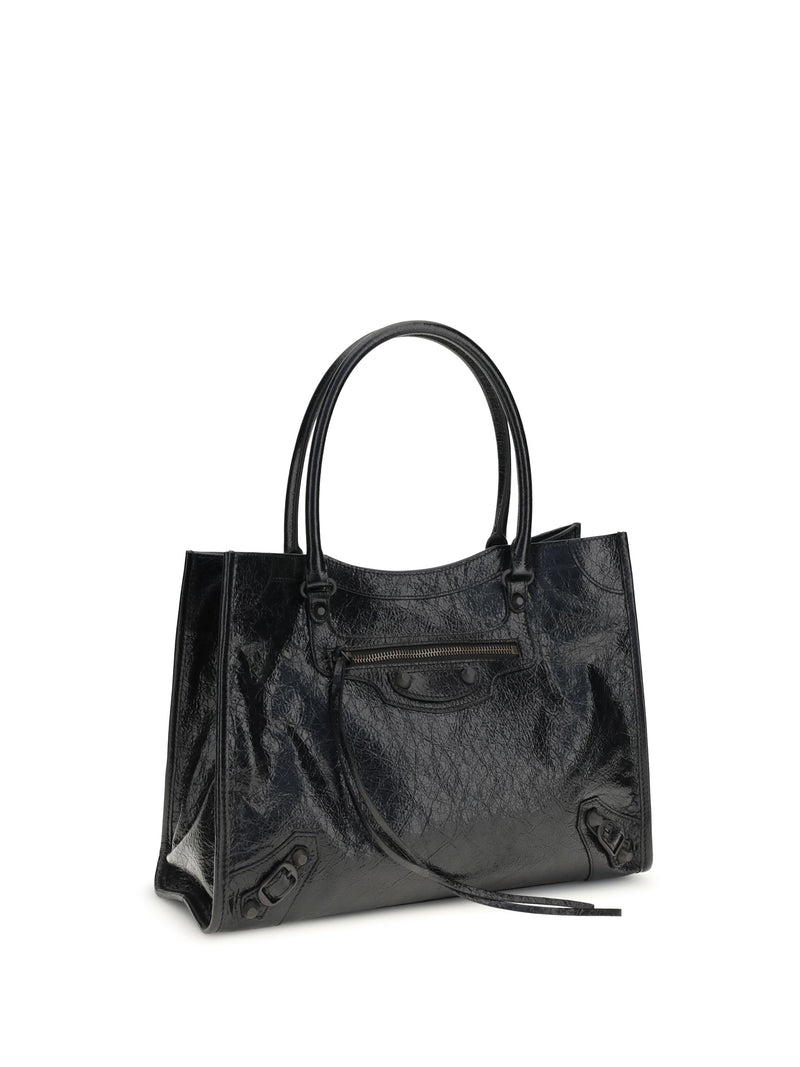 Balenciaga Le City Shoulder Bag — Black Lamb Ovis Aries