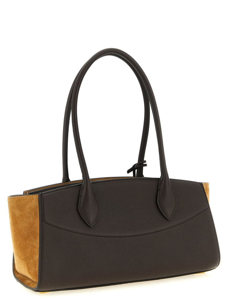 Ferragamo Studio Shoulder Bag — Black Hammered Calf Leather
