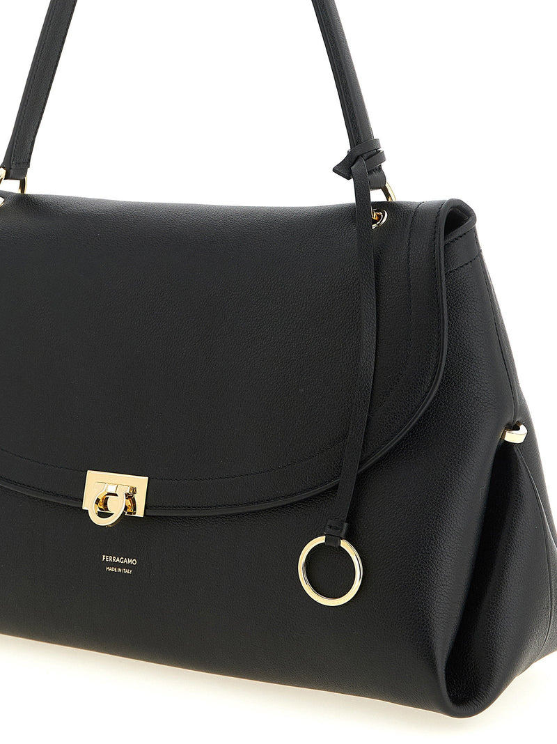 Ferragamo Sofia Shoulder Bag — Black