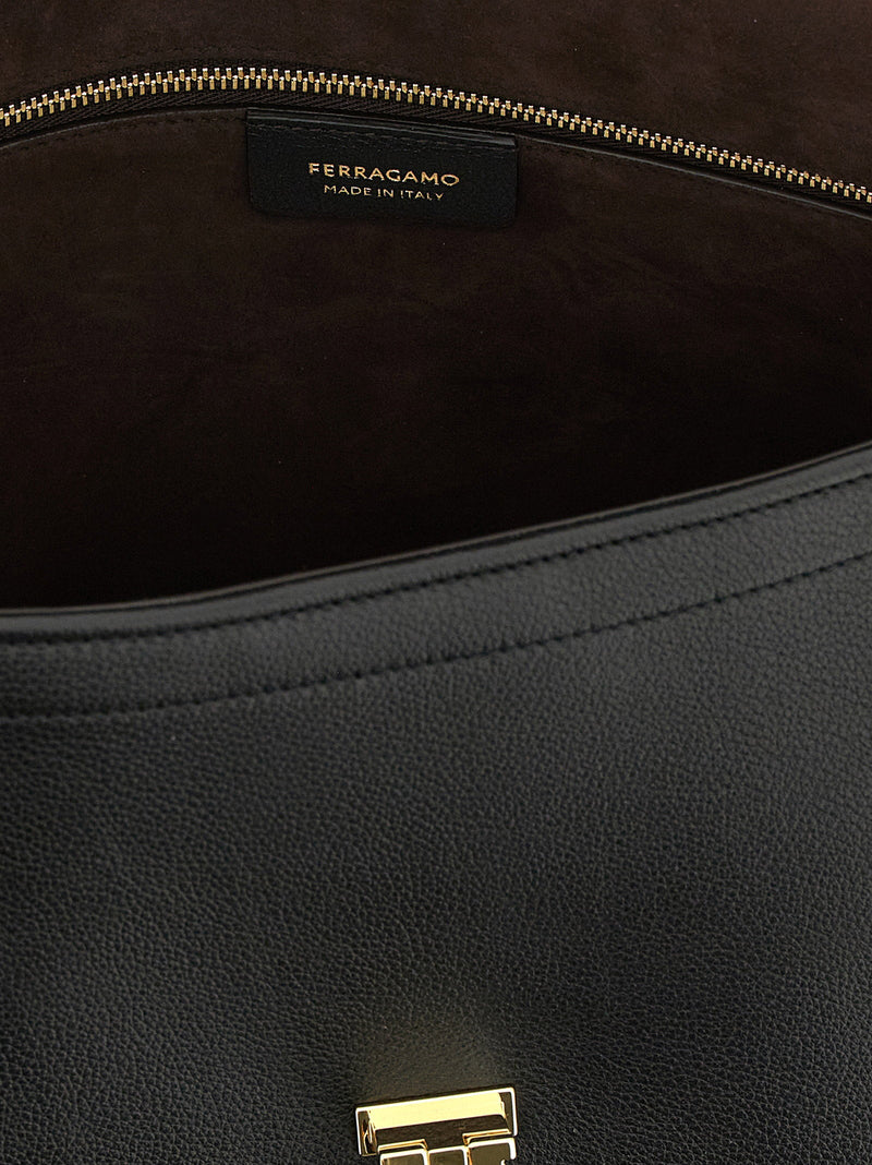 Ferragamo Sofia Shoulder Bag — Black