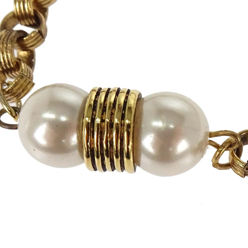 Chanel Cc Necklace Faux Pearl And Metal Multicolour Gold_plated Bijoux