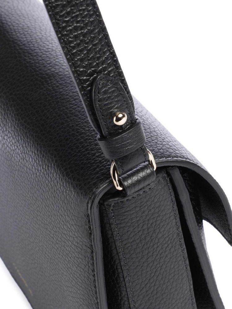 Coccinelle C-Me Shoulder Bag — Black Cowhide
