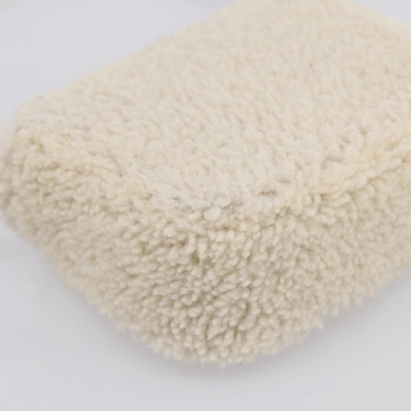 Celine Triomphe Shoulder Shearling Beige Wool Bag
